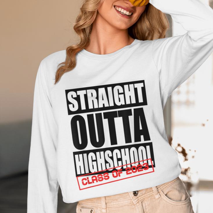 Straight Outta High School Class Of 2023 Graduation Unisex Long Sleeve T-Shirt