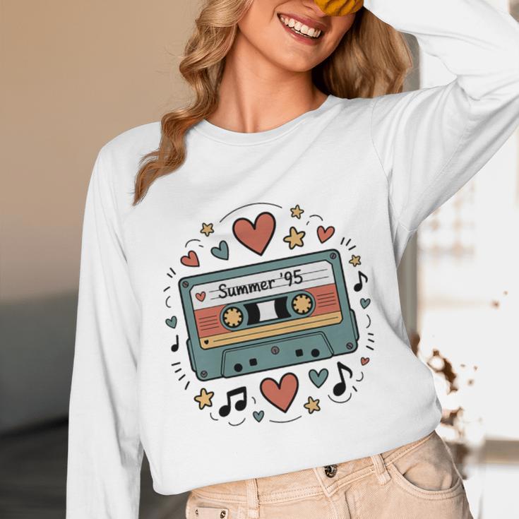 Summer ’95 Retro Cassette Tape Nostalgia Music Lover Premium Tri-Blend Unisex Long Sleeve T-Shirt