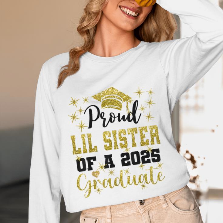 Super Proud Little Sister Of 2025 Graduate Graduation Family Unisex Long Sleeve T-Shirt