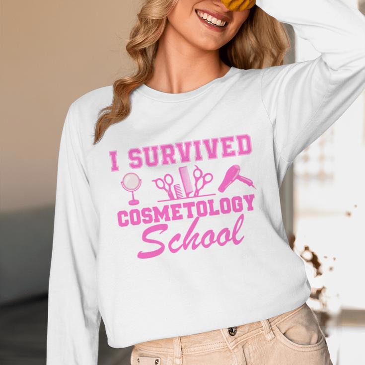 I Survived Cosmetology School Graduation Cosmetology Grad Unisex Long Sleeve T-Shirt