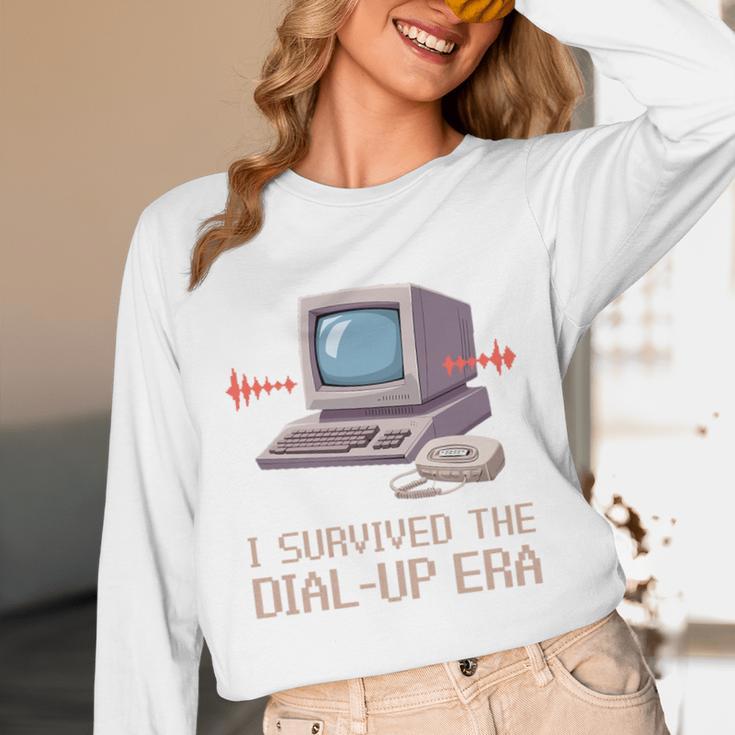 I Survived The Dial-Up Era Retro 90s Nostalgia Premium Tri-Blend Unisex Long Sleeve T-Shirt I Survived The Dial-Up Era Retro 90s Nostalgia Premium Tri-Blend Unisex Long Sleeve T-Shirt