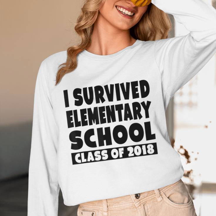 I Survived Elementary School Class Of 2018 Graduation Shirt Unisex Long Sleeve T-Shirt