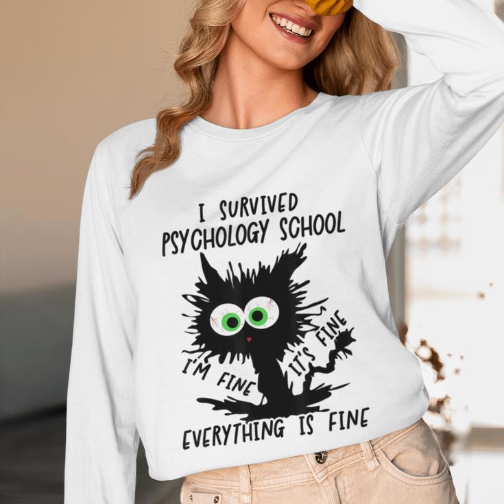 I Survived Psychology School Graduation 2026 2027 Unisex Long Sleeve T-Shirt