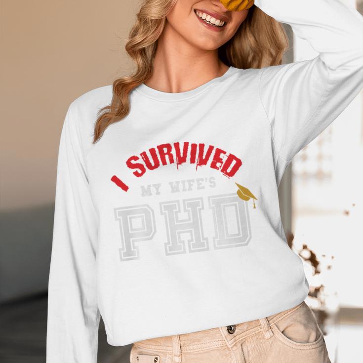 I Survived My Wife's PhD Graduation Slim Fit Shirt Unisex Long Sleeve T-Shirt I Survived My Wife's PhD Graduation Slim Fit Shirt Unisex Long Sleeve T-Shirt