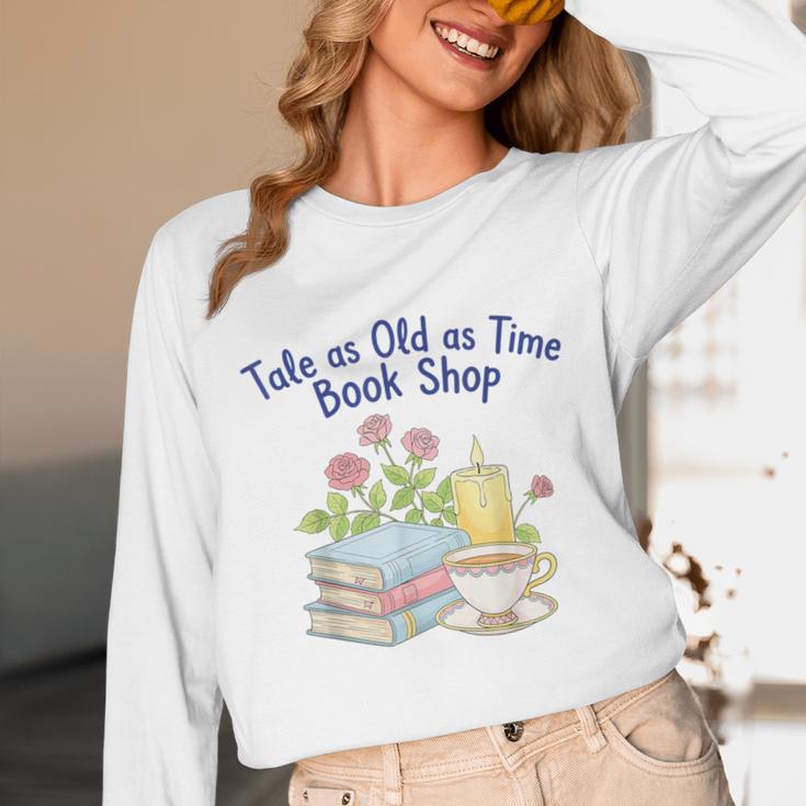 Tale As Old As Time Floral Bookshop Romantic Unisex Long Sleeve T-Shirt Tale As Old As Time Floral Bookshop Romantic Unisex Long Sleeve T-Shirt