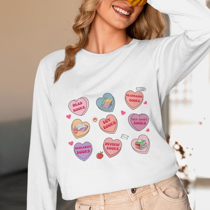 Things I Do On Valentines's Day Book Lover Candy Heart Unisex Long Sleeve T-Shirt