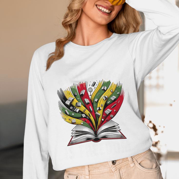History Education Is Freedom Books Black History Premium Tri-Blend Unisex Long Sleeve T-Shirt