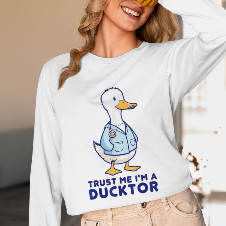 Trust Me I'm a Ducktor Doctor Sayings Graduation Unisex Long Sleeve T-Shirt