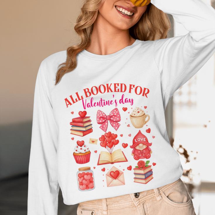 Valentines Reading Book Lover All Booked For Valentine's Day Unisex Long Sleeve T-Shirt Valentines Reading Book Lover All Booked For Valentine's Day Unisex Long Sleeve T-Shirt