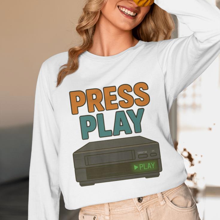 VHS Cassette Retro Analog Nostalgia Theme Premium Unisex Long Sleeve T-Shirt VHS Cassette Retro Analog Nostalgia Theme Premium Unisex Long Sleeve T-Shirt