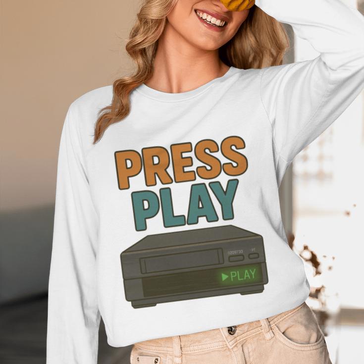 VHS Cassette Retro Analog Nostalgia Theme Unisex Long Sleeve T-Shirt VHS Cassette Retro Analog Nostalgia Theme Unisex Long Sleeve T-Shirt