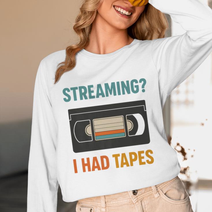 VHS Cassette Tape Retro 80s 90s Nostalgia Premium Unisex Long Sleeve T-Shirt