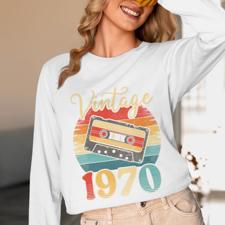 Vintage 1970 Retro Cassette Tape 70s Born Nostalgia Birthday Unisex Long Sleeve T-Shirt