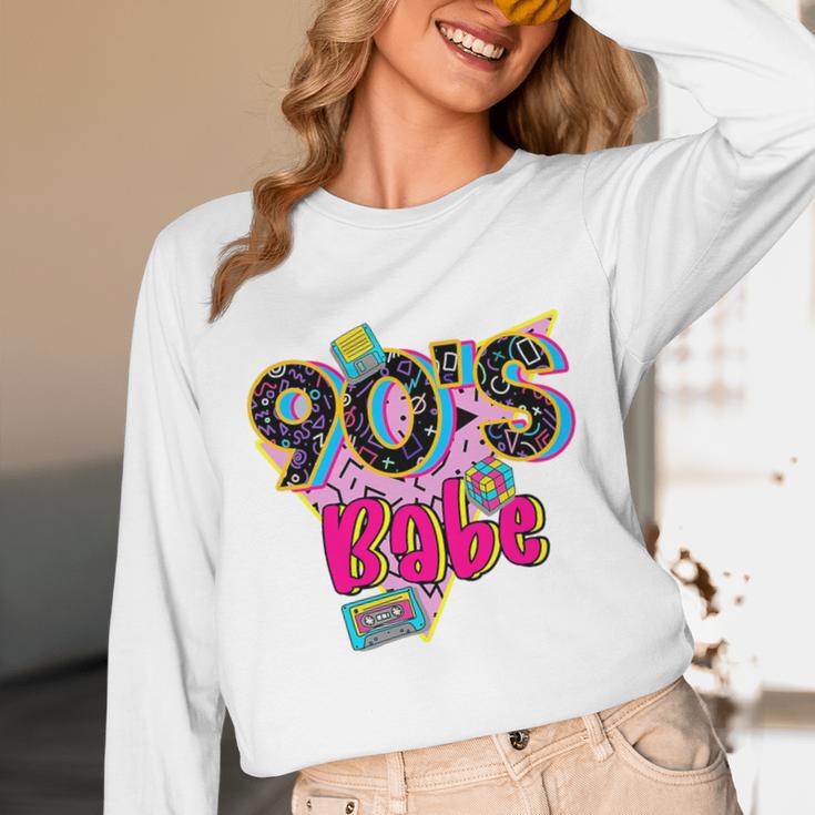 Vintage 90's Babe Party Back To 90s Cassette Nostalgia Premium Tri-Blend Unisex Long Sleeve T-Shirt
