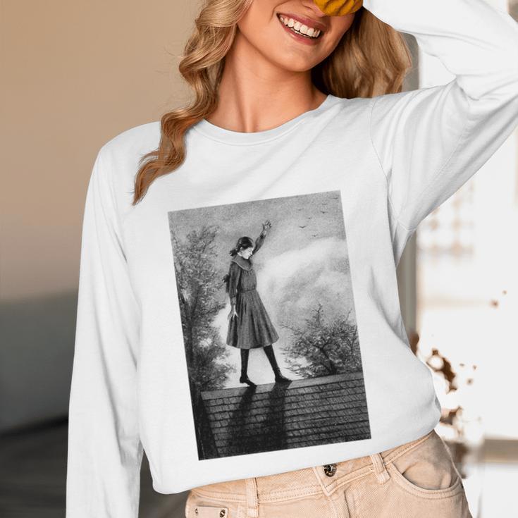 Vintage Anne Of Green Gables -Roof Scene From Book Premium Tri-Blend T-Shirt Unisex Long Sleeve T-Shirt