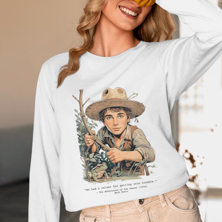 Vintage Children's Books The Adventures Of Tom Sawyer 1876 Unisex Long Sleeve T-Shirt Vintage Children's Books The Adventures Of Tom Sawyer 1876 Unisex Long Sleeve T-Shirt