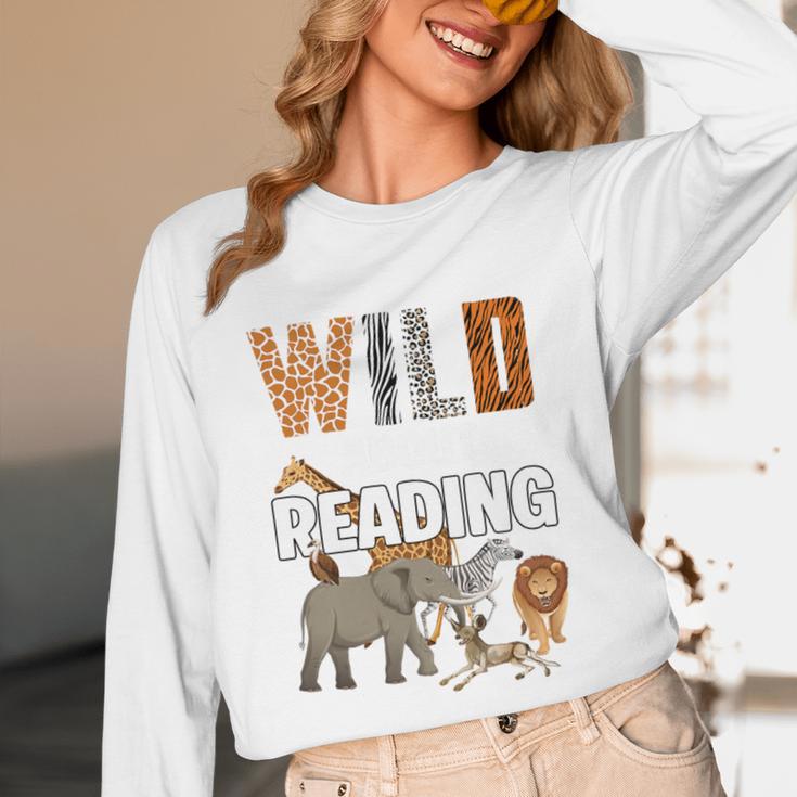 Wild About Reading Book Reader Book Nerd Book Reading Lover Premium Tri-Blend Unisex Long Sleeve T-Shirt