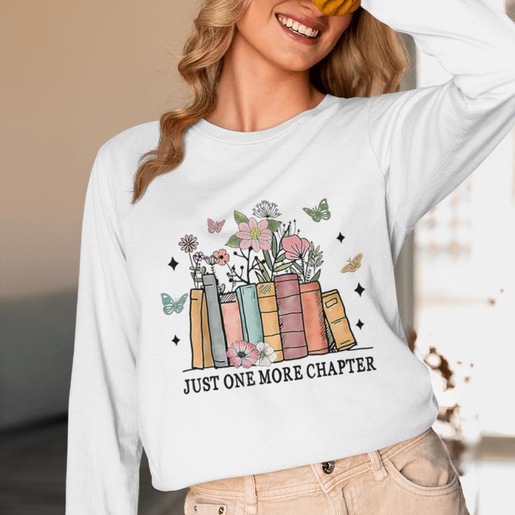 Wildflower Floral Book Just One More Chapter Unisex Long Sleeve T-Shirt