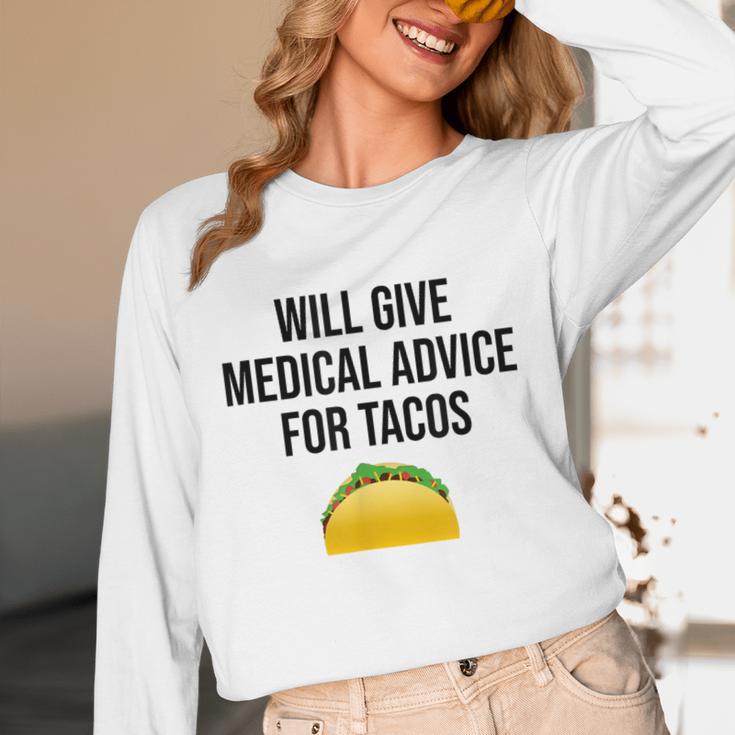 Will Give Medical Advice For Tacos Shirt Graduation MD Unisex Long Sleeve T-Shirt