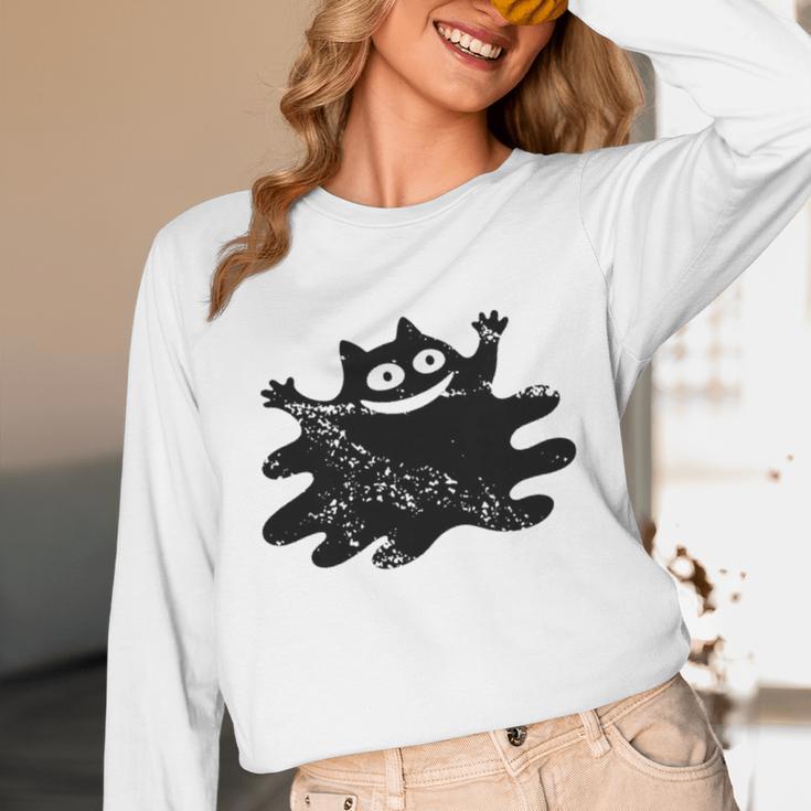 Yk2 Grunge Scary Cat With Tail Tomboy 90s Nostalgia Indie Premium Tri-Blend Unisex Long Sleeve T-Shirt