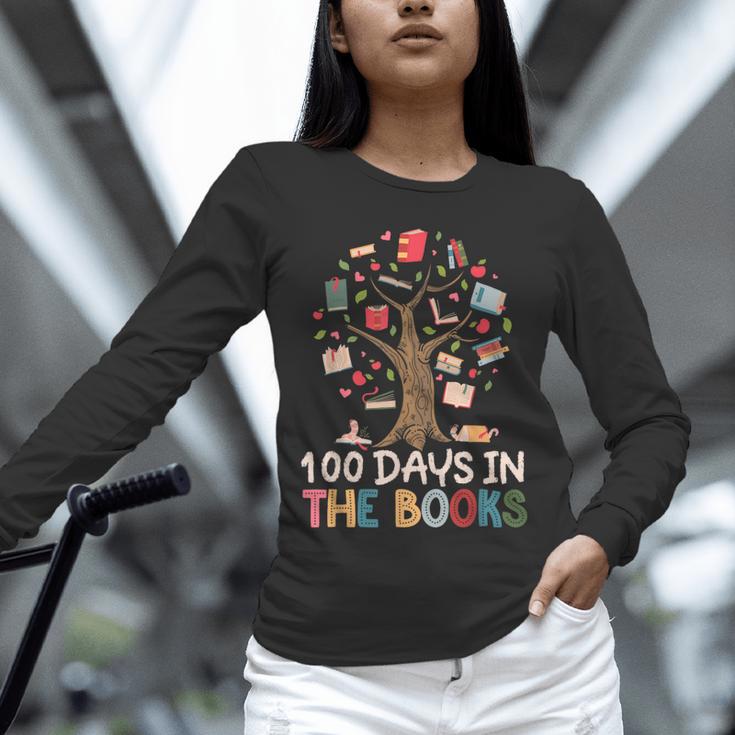 100 Days In The Books Reading Teacher Cute Book Lover Unisex Long Sleeve T-Shirt