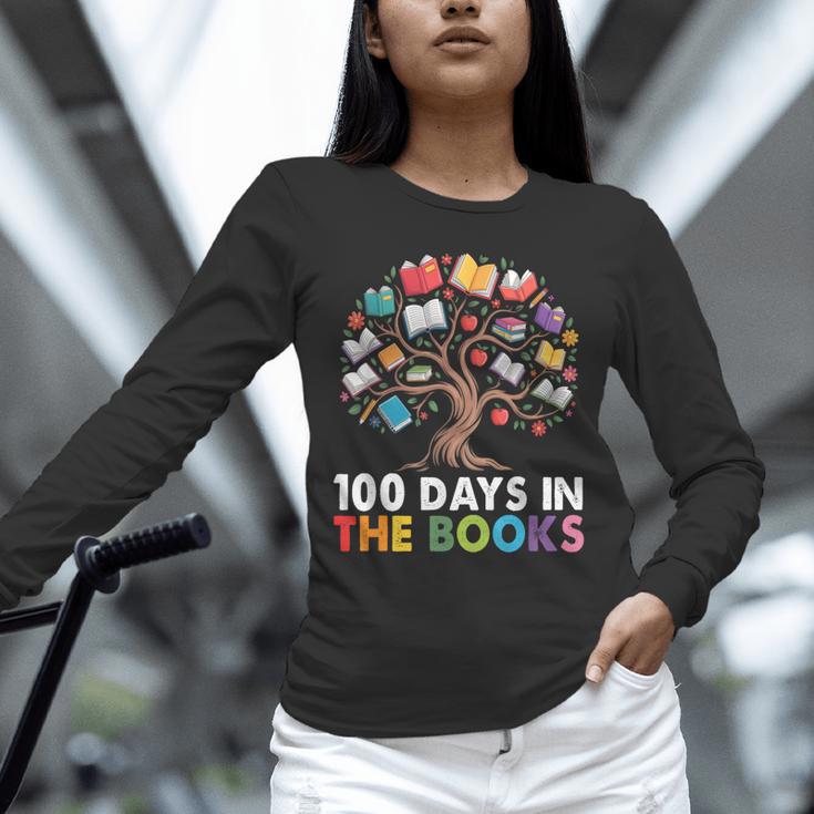 100 Days In The Books Reading Teachers Librarians School Unisex Long Sleeve T-Shirt