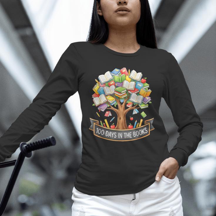 100 Days Of School In The Books Librarian Reading Teacher Unisex Long Sleeve T-Shirt 100 Days Of School In The Books Librarian Reading Teacher Unisex Long Sleeve T-Shirt