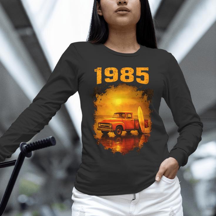 1985 Vintage Sunset Surf Truck Retro Beach Nostalgia Unisex Long Sleeve T-Shirt