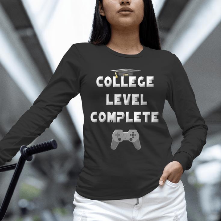 2019 College Level Complete Gamer Graduation Shirts Unisex Long Sleeve T-Shirt