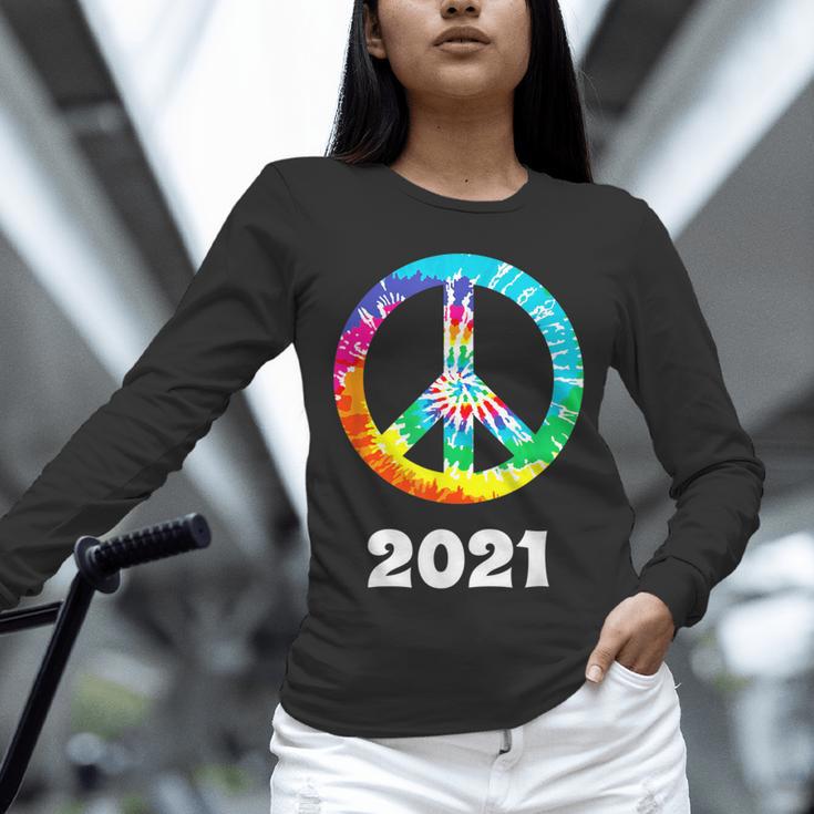 2021 Graduation Class Year Tie Dye Peace Sign Graduate Shirt Unisex Long Sleeve T-Shirt