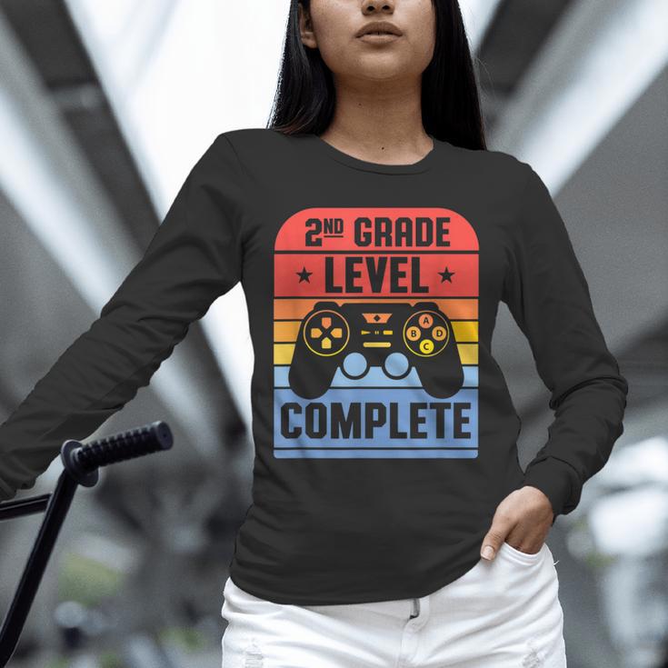 2nd Grade Level Complete Graduation Student Video Gamer Unisex Long Sleeve T-Shirt