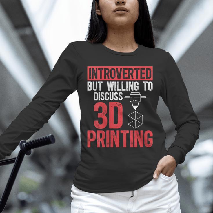 3D Printer Introvert 3D Printing Unisex Long Sleeve T-Shirt 3D Printer Introvert 3D Printing Unisex Long Sleeve T-Shirt