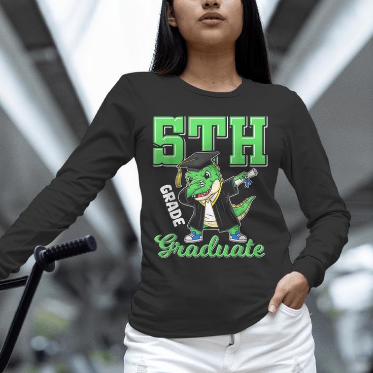 5th Grade Graduate Dinosaur Dab Graduation School Unisex Long Sleeve T-Shirt