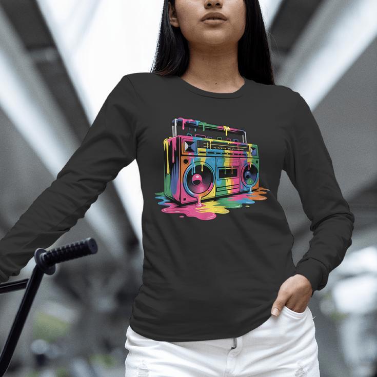 80s 90s Hip Hop Nostalgia Retro Boombox Music Lovers Unisex Long Sleeve T-Shirt 80s 90s Hip Hop Nostalgia Retro Boombox Music Lovers Unisex Long Sleeve T-Shirt