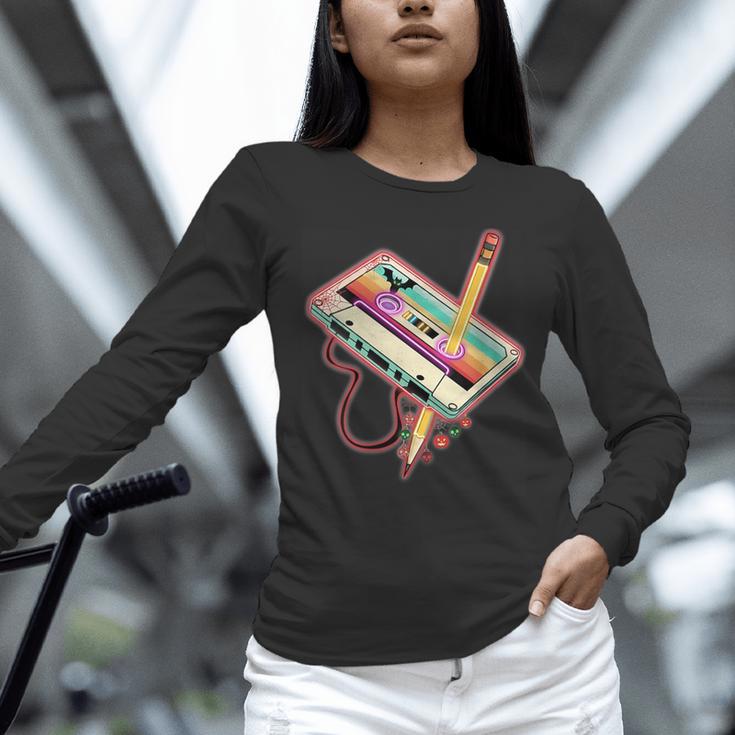 80s 90s Retro Halloween's Party Costume Nostalgia Cassette Unisex Long Sleeve T-Shirt