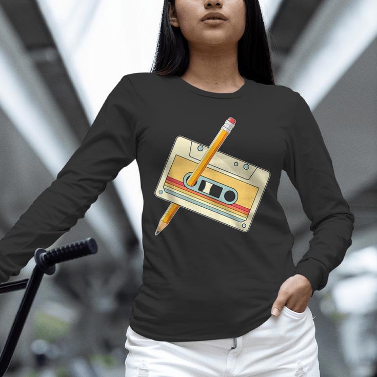 80's 90's Retro Music Party Costume Nostalgia Cassette Unisex Long Sleeve T-Shirt