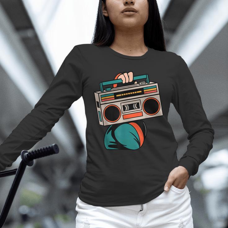 80s 90s Retro Party Costume Nostalgia Boombox Music Hip Hop Unisex Long Sleeve T-Shirt