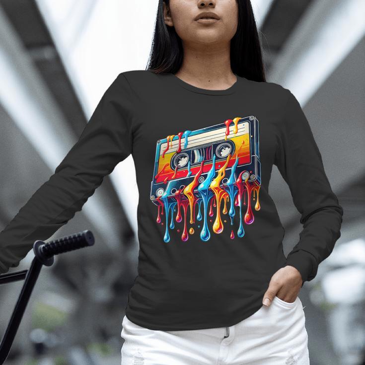 80s 90s Retro Party Costume Nostalgia Cassette Unisex Long Sleeve T-Shirt
