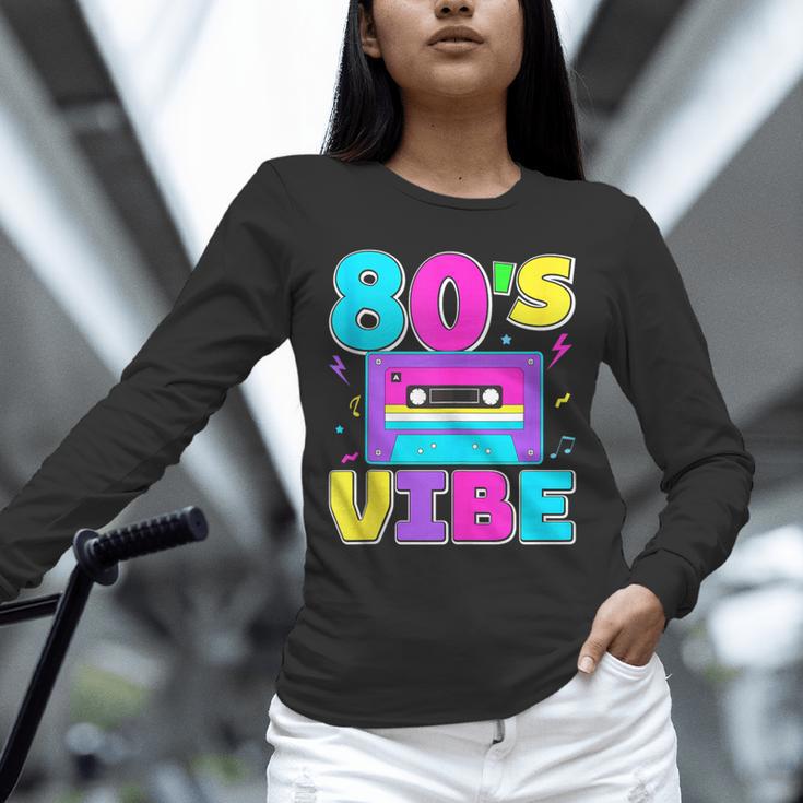 80's Vibe Retro Style Cassette Tape Nostalgia 1980s Party Unisex Long Sleeve T-Shirt