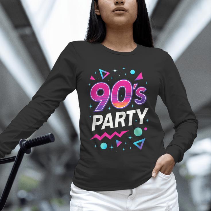 90's Party 90s Nostalgia Retro Rave Dance Music Unisex Long Sleeve T-Shirt