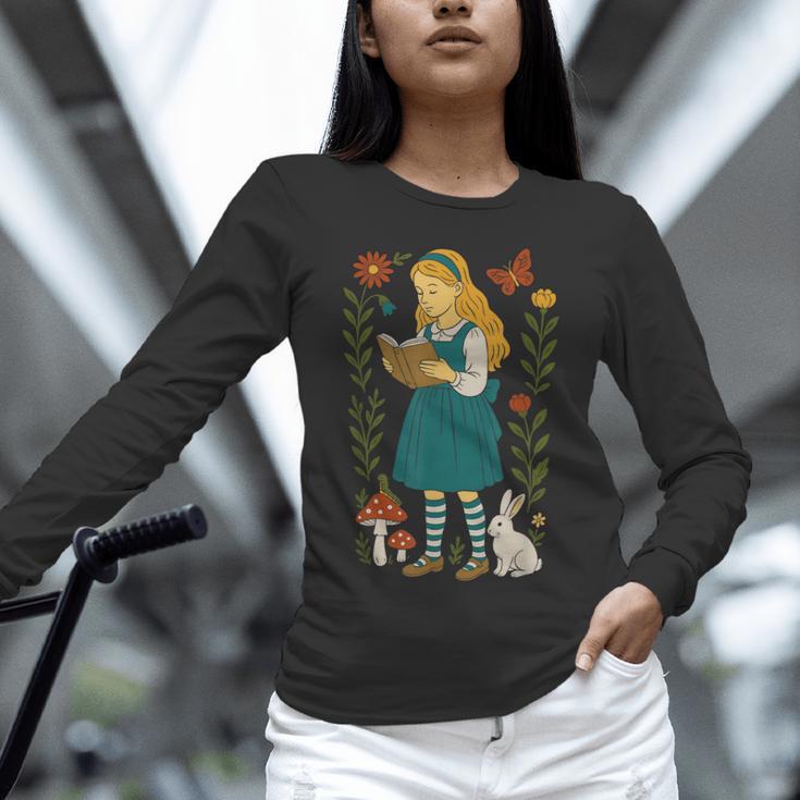 Alice In Wonderland Book Lover Lewis Carroll Rabbit Unisex Long Sleeve T-Shirt