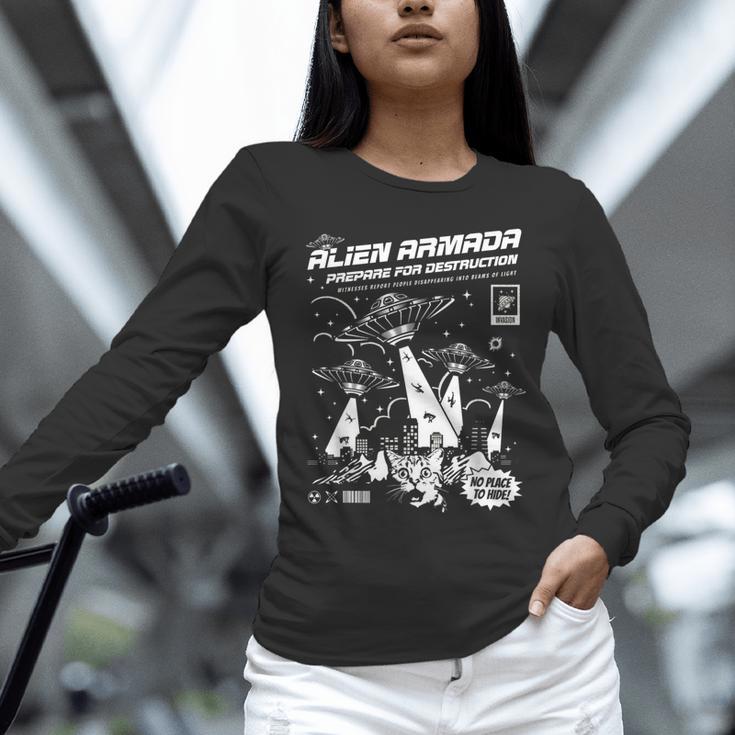 Alien Abduction UFO Lovers Comic Book Style Shirt Unisex Long Sleeve T-Shirt Alien Abduction UFO Lovers Comic Book Style Shirt Unisex Long Sleeve T-Shirt