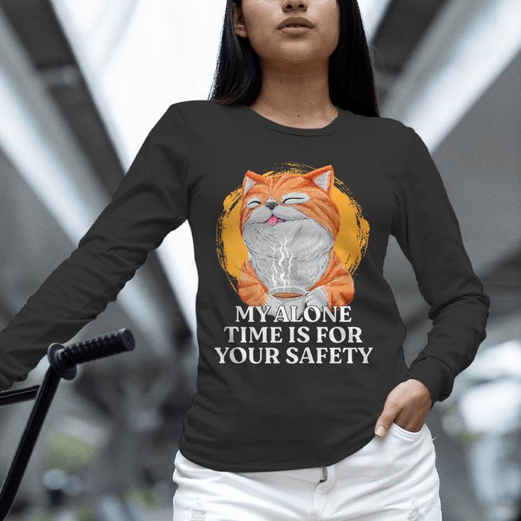 My Alone Time Is For Your Safety Coffee Lover Introvert Unisex Long Sleeve T-Shirt My Alone Time Is For Your Safety Coffee Lover Introvert Unisex Long Sleeve T-Shirt