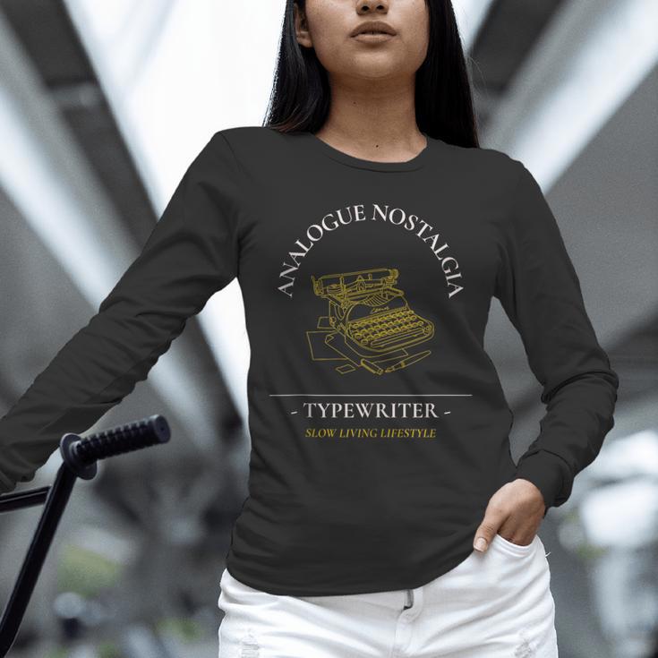 Analogue Nostalgia Typewriter Graphic Unisex Long Sleeve T-Shirt Analogue Nostalgia Typewriter Graphic Unisex Long Sleeve T-Shirt