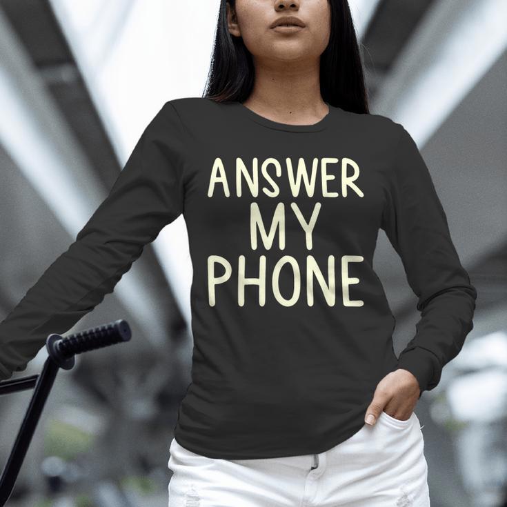Answer My Phone I Introvert Unisex Long Sleeve T-Shirt Answer My Phone I Introvert Unisex Long Sleeve T-Shirt