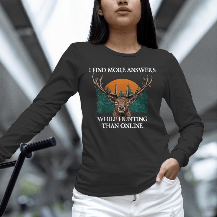 More Answers While Hunting Introvert Hunter Antisocial Unisex Long Sleeve T-Shirt More Answers While Hunting Introvert Hunter Antisocial Unisex Long Sleeve T-Shirt