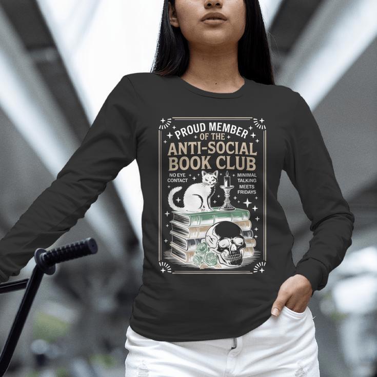 Anti-Social Book-Club Cat Graphic Unisex Long Sleeve T-Shirt Anti-Social Book-Club Cat Graphic Unisex Long Sleeve T-Shirt