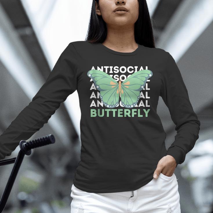 Anti-Social Introvert Butterfly Unisex Long Sleeve T-Shirt Anti-Social Introvert Butterfly Unisex Long Sleeve T-Shirt
