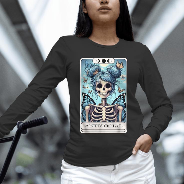 Antisocial Butterfly Tarot Card Introvert Women Stay Home Unisex Long Sleeve T-Shirt Antisocial Butterfly Tarot Card Introvert Women Stay Home Unisex Long Sleeve T-Shirt