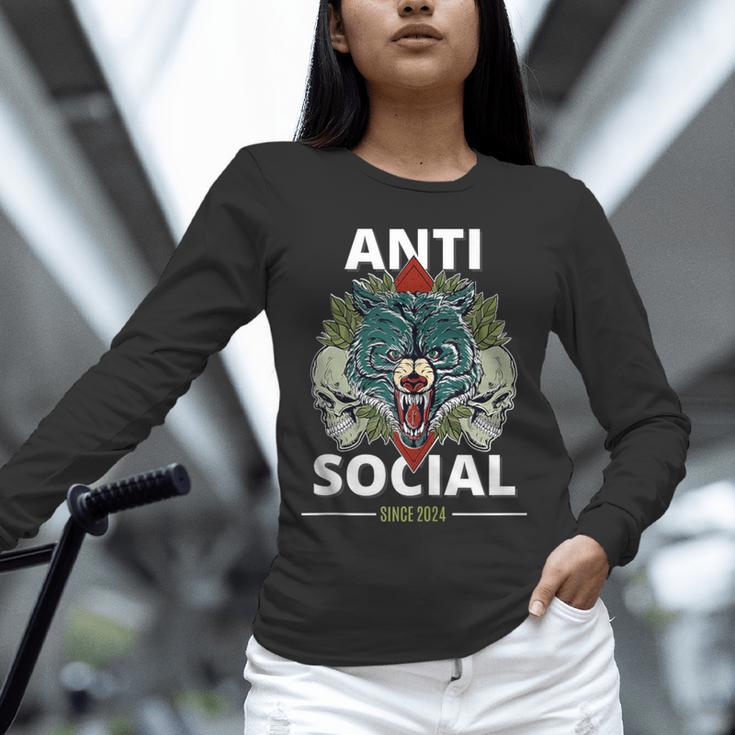 Antisocial Introvert I Like Being Alone Unisex Long Sleeve T-Shirt Antisocial Introvert I Like Being Alone Unisex Long Sleeve T-Shirt